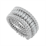 Titanium And 14K White Gold Flexie Natural Diamonds Ring