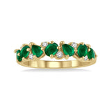 14K Yellow Gold Pear And Diamond Wedding Band