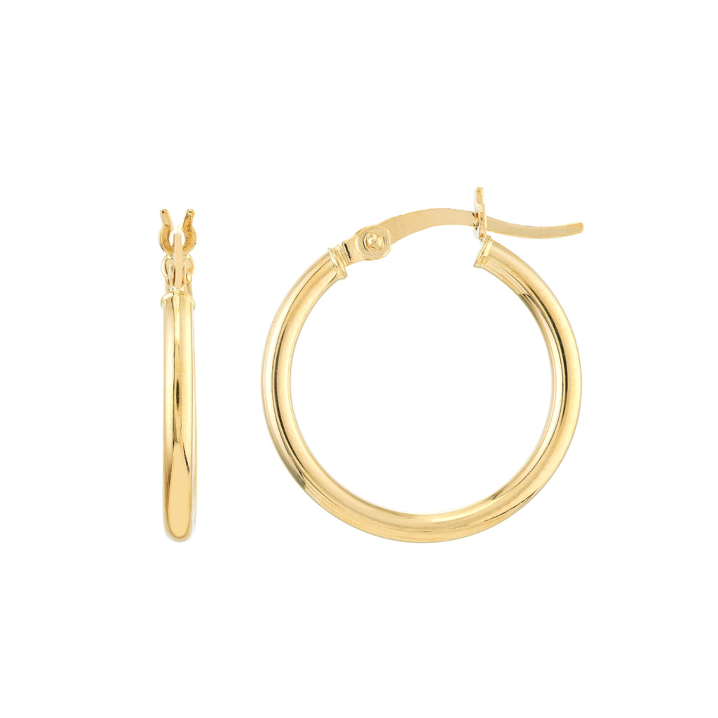 10K Yellow Gold 20mm Hoop Earrings