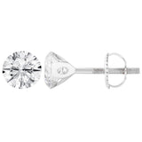 14K White Gold 2.50 CTW Round Lab Grown Diamonds Stud Earrings