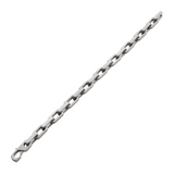 8mm Titanium Matte Finish Paperclip Chain Bracelet