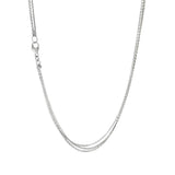 JT ESTATE 18K White Gold 17 Inch Triple Strand Cable Chain
