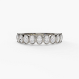 14K White Gold Contemporary Natural Diamonds Band