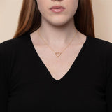 14K Yellow Gold Delicate Heart Necklace