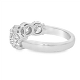 18K White Gold Bold Diamond Anniversary Natural Diamonds Band
