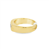 18K Yellow Gold Contemporary Natural Diamonds Ring