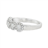 14K White Gold Classic Natural Diamonds Band