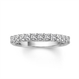 14K White Gold Classic Natural Diamonds Band