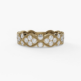 14K Yellow Gold Vintage Natural Diamonds Band