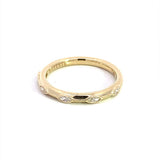 14K Yellow Gold Contemporary Natural Diamonds Band