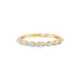 14K Yellow Gold Modern Natural Diamonds Band