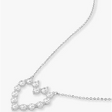 Silver Overlay 'She's An Icon' Cubic Zirconia Baby Heart Necklace