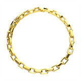 6mm Polished Finish 18K Yellow Gold IP Steel Paperclip Chain Bracelet