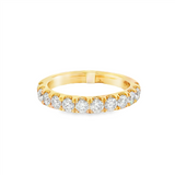 14K Yellow Gold Half Anniversary Natural Diamonds Band