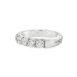 14K White Gold Classic Natural Diamonds Band