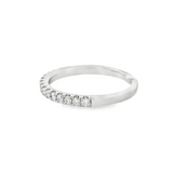 14K White Gold Classic Natural Diamonds Band