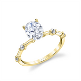 14K Yellow Gold 'Eniko' Solitaire Round Natural Diamonds Engagement Ring