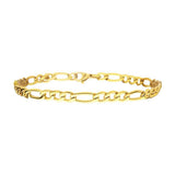 4.7mm 18K Gold IP Titanium Figaro Chain Bracelet