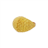 JT ESTATE 18K Yellow Gold Textured Dome Ring