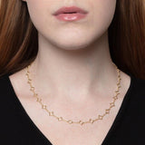 14K Yellow Gold 18 Inches Clover Link Chain