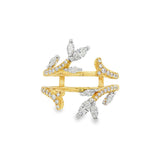 14K White Gold Floral Diamond Enhancer Ring