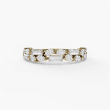 14K Yellow Gold Organic Natural Diamonds Band
