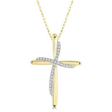10K Yellow Gold Cross Pendant Necklace