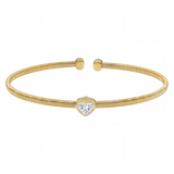 18K Yellow Gold Natural Diamonds Cuff Bracelet