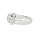 18K White Gold Bold Diamond Anniversary Natural Diamonds Band