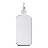 Sterling Silver Engravable Dog Tag Charm