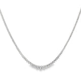 14K White Gold Lab Grown Diamonds Riviera Necklace