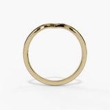 14K Yellow Gold Curved Band
