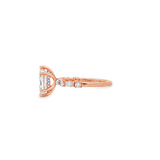 14K Rose Gold 'Juliet' Hidden Halo Marquise Natural Diamonds Engagement Ring