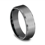 Tantalum 'The Nobleman' 7mm Straight Beveled Wedding Band Satin Finish