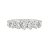 18K White Gold Bold Diamond Anniversary Natural Diamonds Band