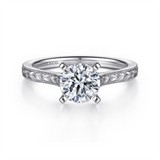 Platinum 'Alma' Vintage Inspired Solitaire Engagement Ring