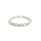 14K White Gold Modern Natural Diamonds Band