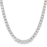 18K White Gold Natural Diamonds Tennis Necklace