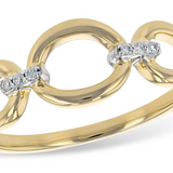 14K Yellow Gold Stackable Natural Diamonds Ring