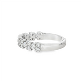14K White Gold Organic Natural Diamonds Band
