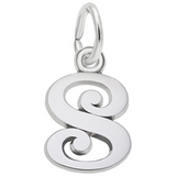 Sterling Silver Letter S Charm