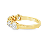 18K Yellow Gold Bold Diamond Anniversary Natural Diamonds Band