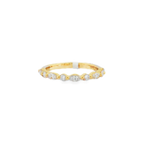 14K Yellow Gold Modern Natural Diamonds Band
