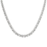 Sterling Silver Natural Diamonds Panther Link Necklace