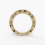 14K Yellow Gold Vintage Natural Diamonds Band