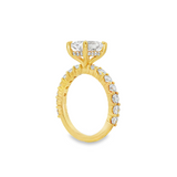14K Yellow Gold Brosnan Hidden Halo Radiant Diamond Engagement Ring