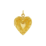 JT ESTATE 14K Yellow Gold Ornate Heart Locket