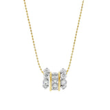 18K Yellow Gold Overlay 'Ashley Hollywood' Triple Rhondelle Pendants
