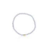 4mm Faceted Moonstone Bracelet With Gold Filled Finishing Bead