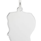 Sterling Silver Boy Head Charm